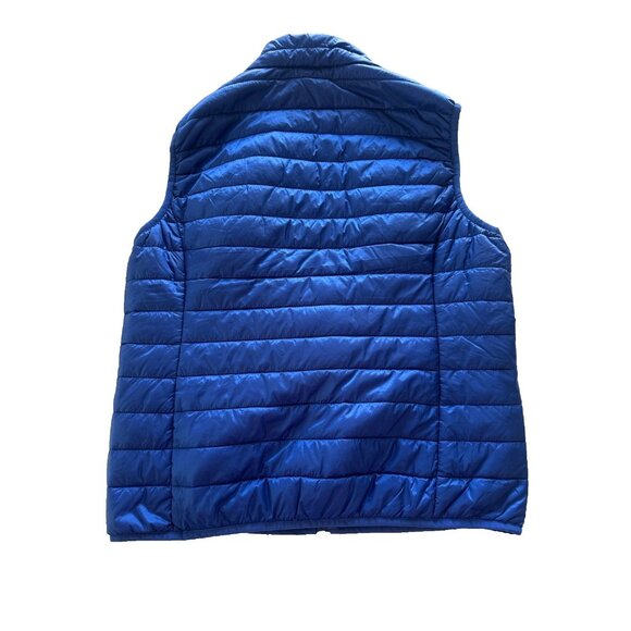 Brooks Brothers Red Fleece Puffer Vest Youth Large Blue Full Zip Lightweight - Picture 2 of 7